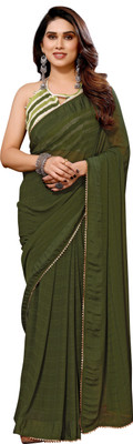 Panchvati NX Printed Bollywood Georgette Saree(Dark Green)