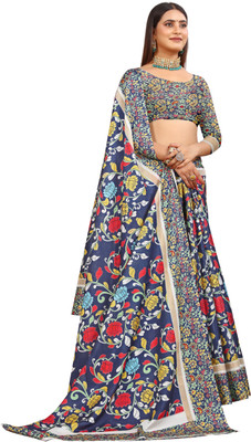 ASHTA Digital Print Kanjivaram Pure Cotton, Cotton Silk Saree(Multicolor)