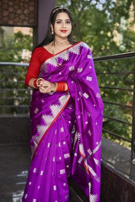 Laxmipati sarees Printed Daily Wear Georgette Saree(Purple)
