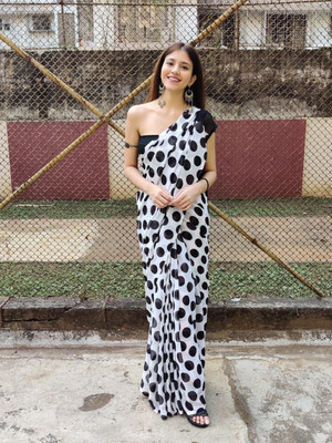 Moda Rapido Printed Daily Wear Georgette Saree(White)