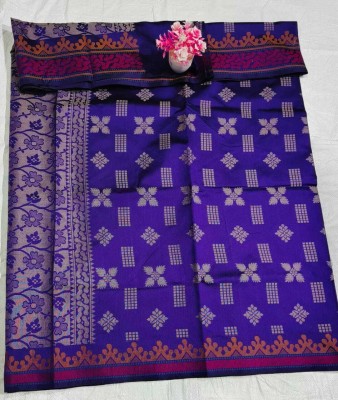 Cirkirow Temple Border, Woven Sambalpuri Silk Blend Saree(Beige)