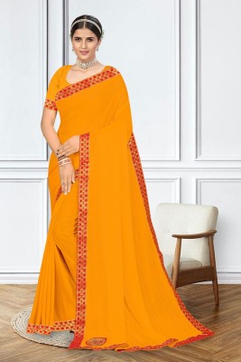 sagarika Woven Bollywood Chiffon Saree(Yellow)