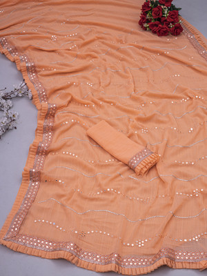 DRASHTI Embroidered Bollywood Georgette Saree(Pink)