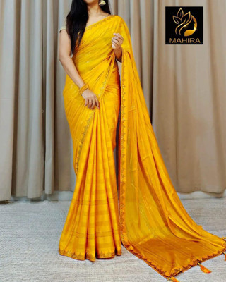 ddfox Self Design Daily Wear Chiffon Saree(Purple, Maroon)