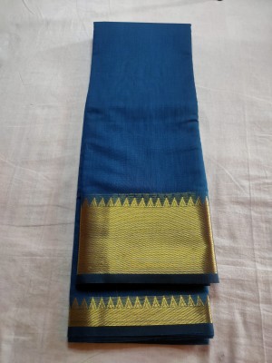 Aadishri Woven Handloom Cotton Silk Saree(Light Blue)