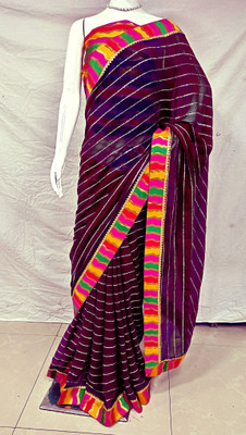 Sareez House Self Design Bollywood Georgette Saree(Purple)