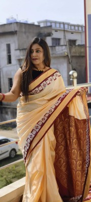 MRGN Self Design Sambalpuri Art Silk Saree(Pink)