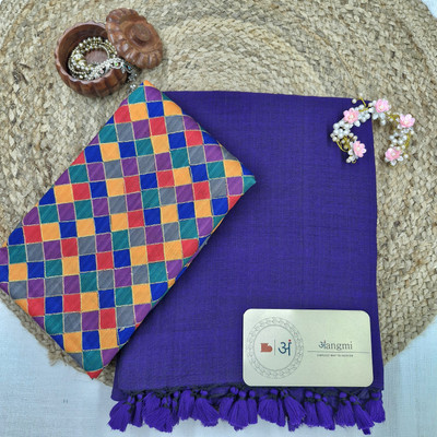 aangmi Printed, Woven Handloom Khadi Saree(Multicolor)