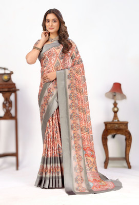 Rashmi Sarees Digital Print Bollywood Georgette Saree(Grey)