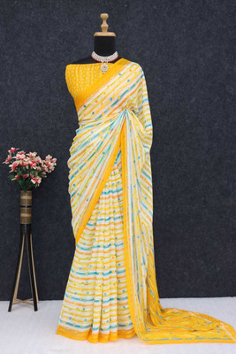 Shirodhari Printed Bollywood Georgette Saree(Multicolor)