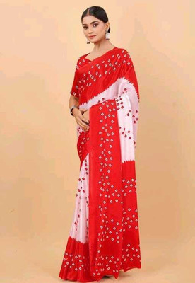 jihana fab Self Design Kanjivaram Georgette, Silk Blend Saree(Red)