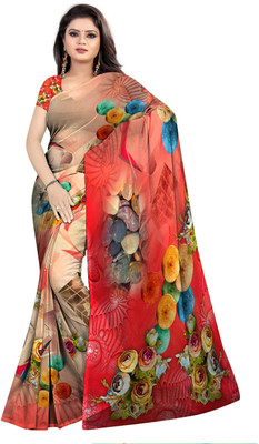 SCFO Printed Daily Wear Polyester Saree(Multicolor)