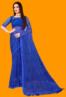 Pragyatradersss Self Design Bollywood Net Saree(Blue)