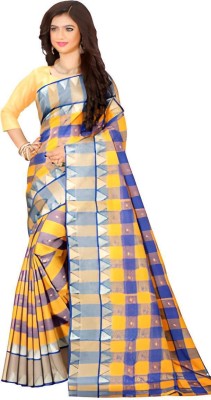 Parbati fashion Self Design Tant Pure Cotton Saree(Blue)