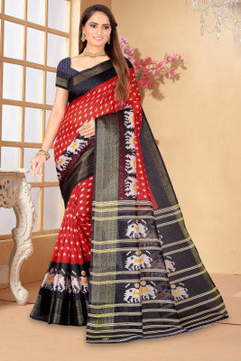 Suntex Printed Bandhani Art Silk Saree(Blue)