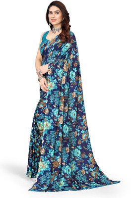 YASHIKA Printed Bollywood Georgette Saree(Multicolor)