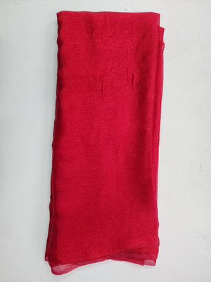 PLACIDUS Dyed, Solid/Plain Bollywood Chiffon Saree(Pink)