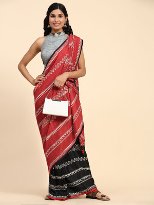 Rachna Printed Bollywood Tussar Silk Saree(Multicolor)
