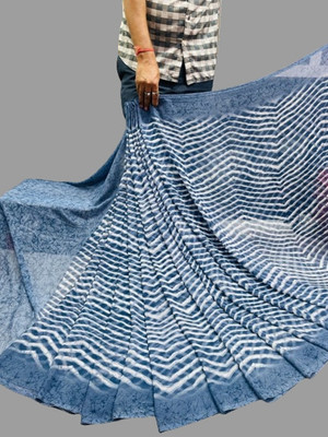 THESIYA FAB Printed Bollywood Georgette Saree(Grey)