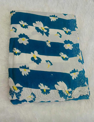 saundarya ledies collection Digital Print Bollywood Cotton Silk Saree(Blue)