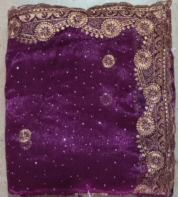 TRENDERCLOTH Self Design Daily Wear Silk Blend Saree(Purple)