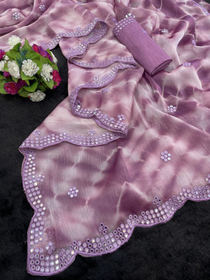 Manish Creation Self Design Bollywood Jimmy choo Saree(Purple)