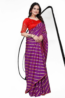 GRIFEZ Self Design Bollywood Art Silk Saree(Purple)