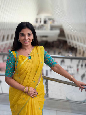 Gk Classic Collections Printed Daily Wear Cotton Silk Saree(Multicolor)