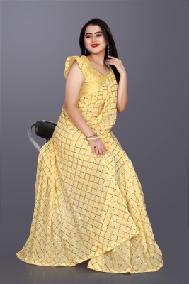 DDRS Fashion Self Design Bollywood Georgette Saree(Gold)