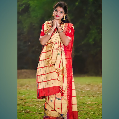 Prithvi Animal Print Tant Tussar Silk Saree(Multicolor)
