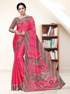 Panchvati NX Printed Bollywood Crepe Saree(Pink)