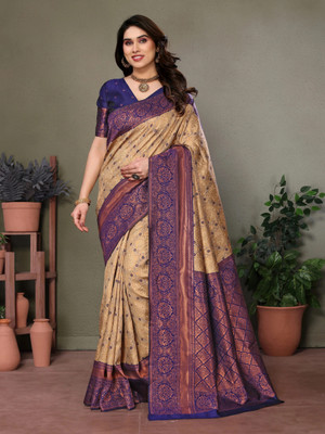 AVANTIKA FASHION Woven Kanjivaram Pure Silk, Art Silk Saree(Pack of 2, Multicolor)