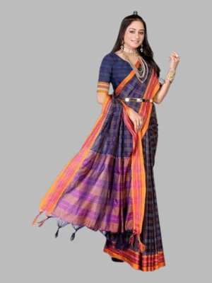 NEEL TEXTILES Self Design Bollywood Art Silk Saree(Blue)