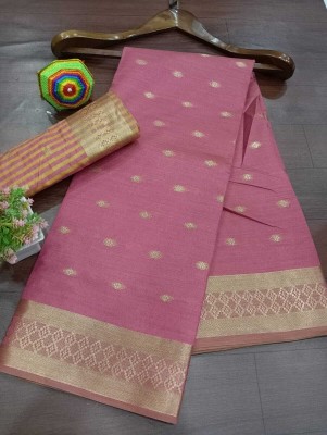 Gajal Woven Kanjivaram Pure Cotton, Cotton Silk Saree(Magenta)