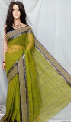 PREOSY Printed Bollywood Cotton Blend Saree(Green)