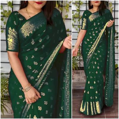 Dhanlaxmi Creation Self Design Banarasi Jacquard Saree