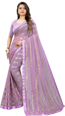 KV Fashion Embellished Bollywood Georgette Saree(Pink)