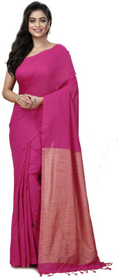 Oishani Saree Ghor Woven Jamdani Cotton Silk Saree(Pink)