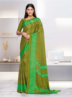 Panchvati NX Printed Bollywood Crepe Saree(Light Green)