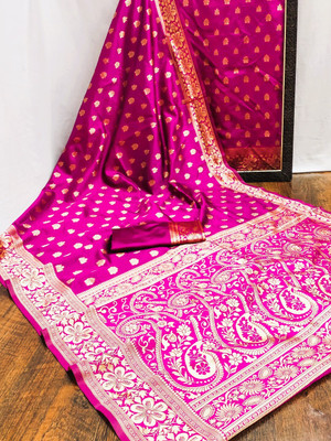 Janvi Boutique Pure Silk Self Design Blouse Material