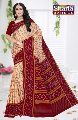 kalyani nx Printed Sambalpuri Pure Cotton Saree(Multicolor)
