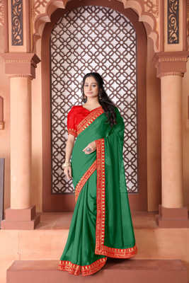 DDRS Fashion Printed Bollywood Georgette Saree(Green)
