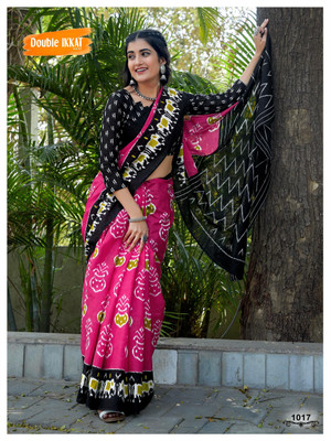 JASU CREATION Printed Handloom Pure Cotton Saree(Pink)