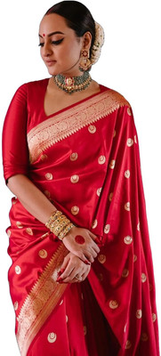 LAVISHBOI Solid/Plain Saree with Attached Blouse Art Silk Saree(Multicolor)