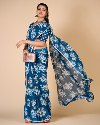 nirmal creation Self Design Bollywood Crepe Saree(Multicolor)