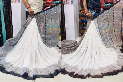 Sanjana Silks Printed Daily Wear Georgette Saree(Pack of 2, Multicolor)