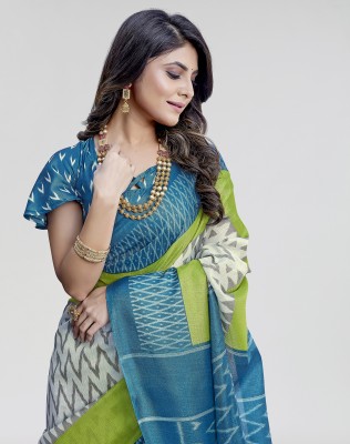 ANIRAV Embellished Daily Wear Art Silk Saree(Blue)