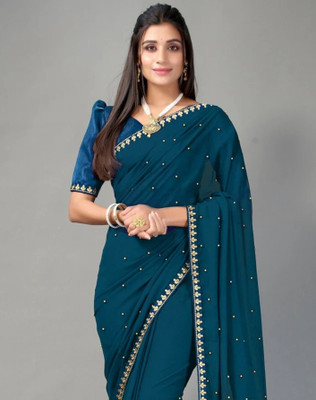 stree silk Solid/Plain, Self Design, Dyed Daily Wear Lycra Blend Saree(Multicolor)