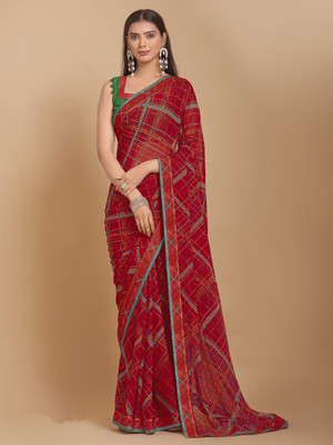 Sareemall Embellished Daily Wear Chiffon Saree(Red)