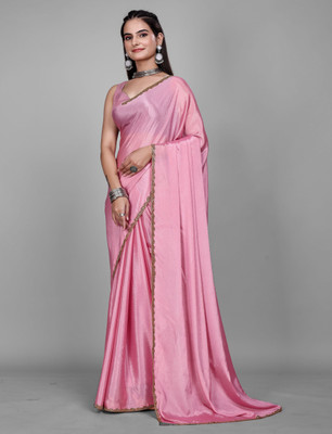HangerStories Self Design Kanjivaram Jimmy choo Saree(Pink)